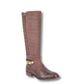 16TPMRU - Cuadra pathe brown fashion western python boots for women