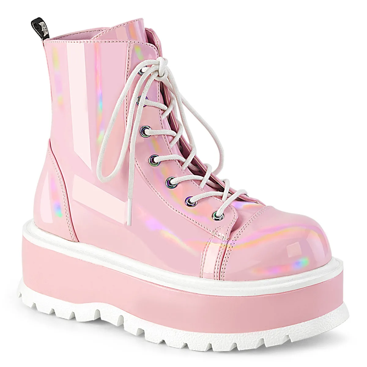 2 Inch Platform SLACKER-55 Baby Pink Holo