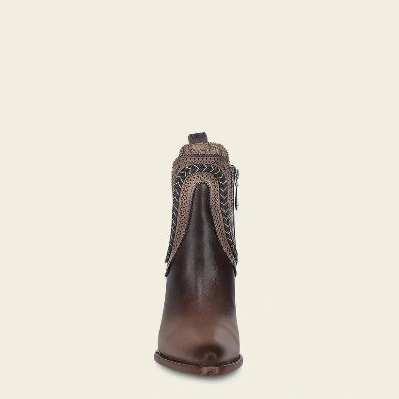 3F0KRS- Cuadra brown cowhide ankle boots for women