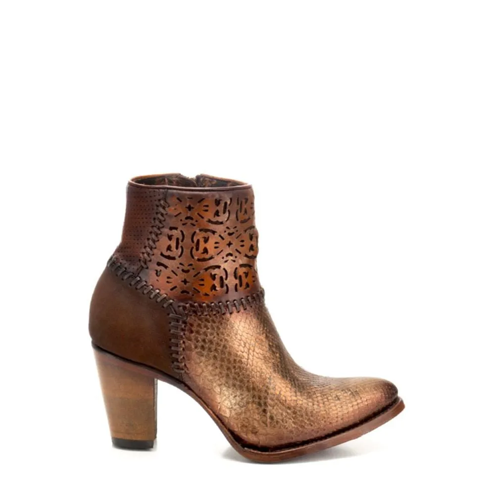 3F13PH - Cuadra cooper western cowgirl  python ankle boots for women