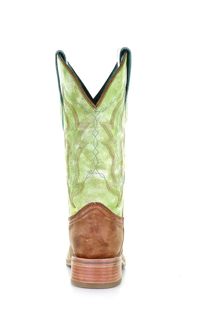 A4102- Corral sand western cowboy leather boots for women