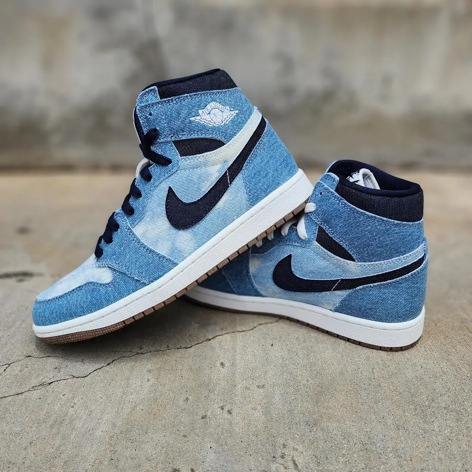 Air Jordan 1 Retro High OG Denim - Classic Vintage Style Sneakers for Trendy Streetwear Fashion