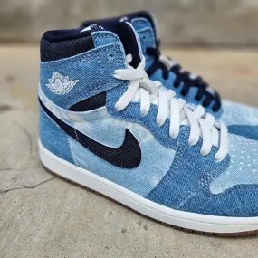 Air Jordan 1 Retro High OG Denim - Classic Vintage Style Sneakers for Trendy Streetwear Fashion