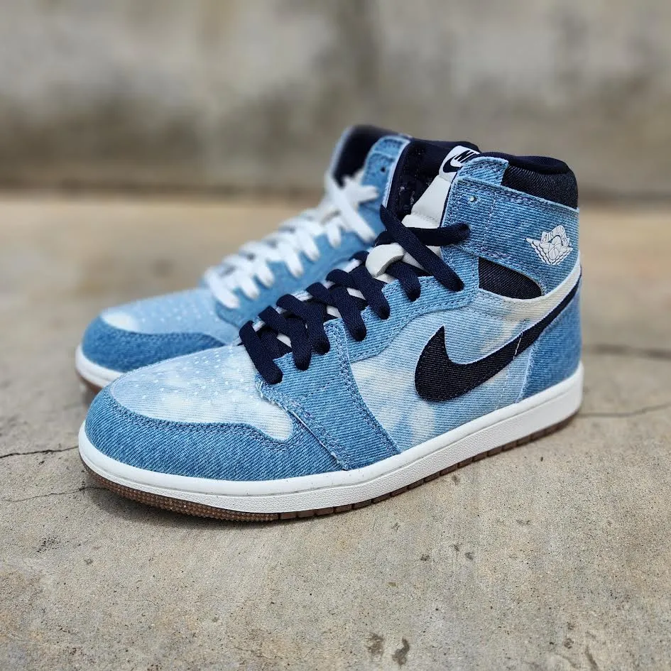 Air Jordan 1 Retro High OG Denim - Classic Vintage Style Sneakers for Trendy Streetwear Fashion