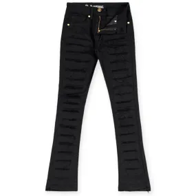 Argonaut Nations Boys Ripped Stacked Jeans (Black)