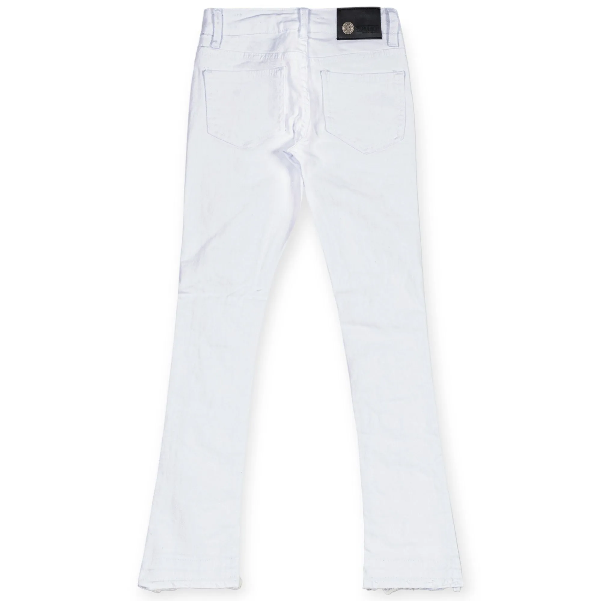 Argonaut Nations Boys Ripped Stacked Jeans (White)