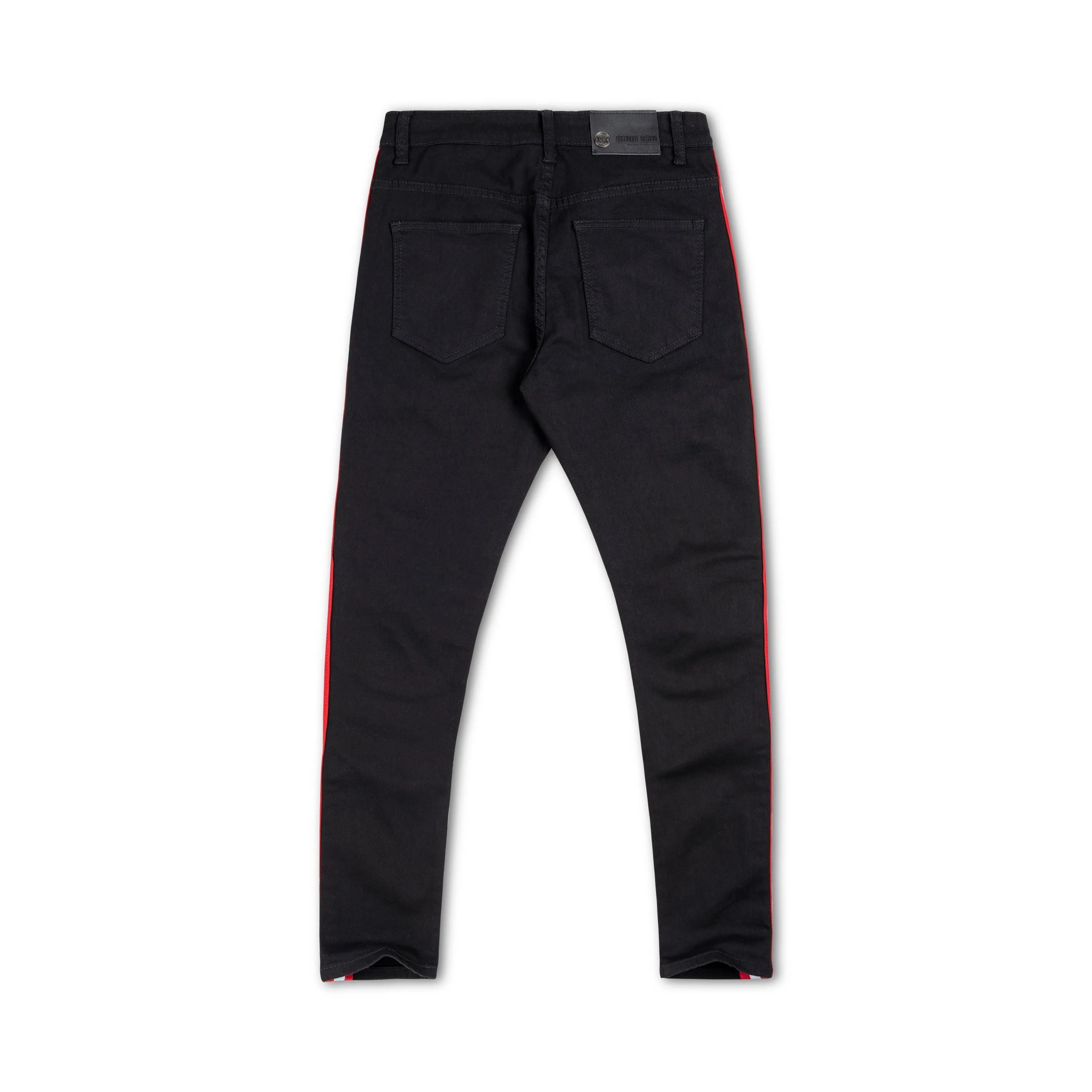 Argonaut Nations Moto Stripe Jeans Black