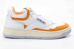 Autry Action Shoes Sneaker Open Mid Women white orange AOMWSM05