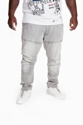 Big and Tall Clean Engineered Jeans - Light Grey