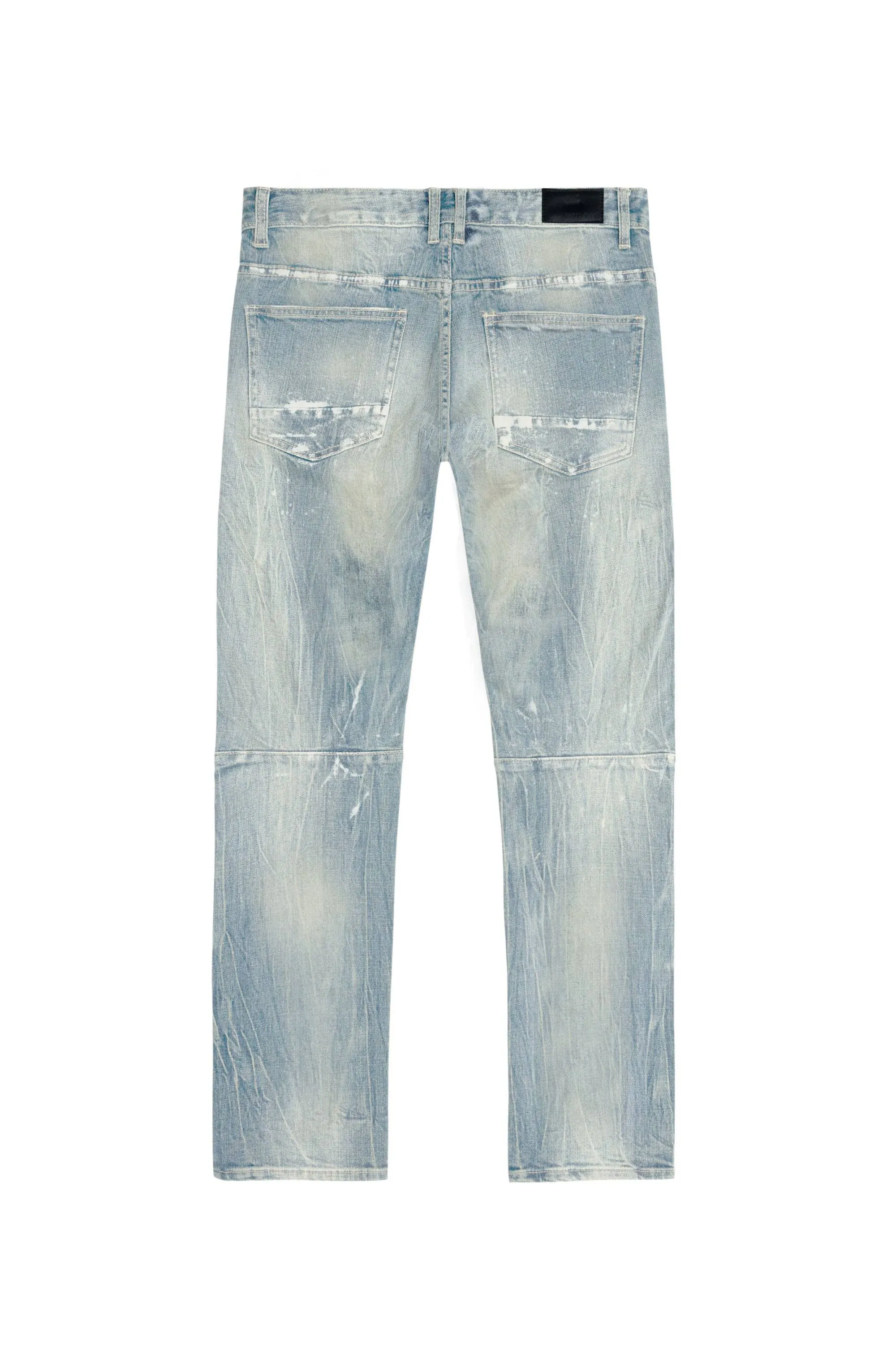 Big and Tall Patch Washed Jeans- Mojave Blue