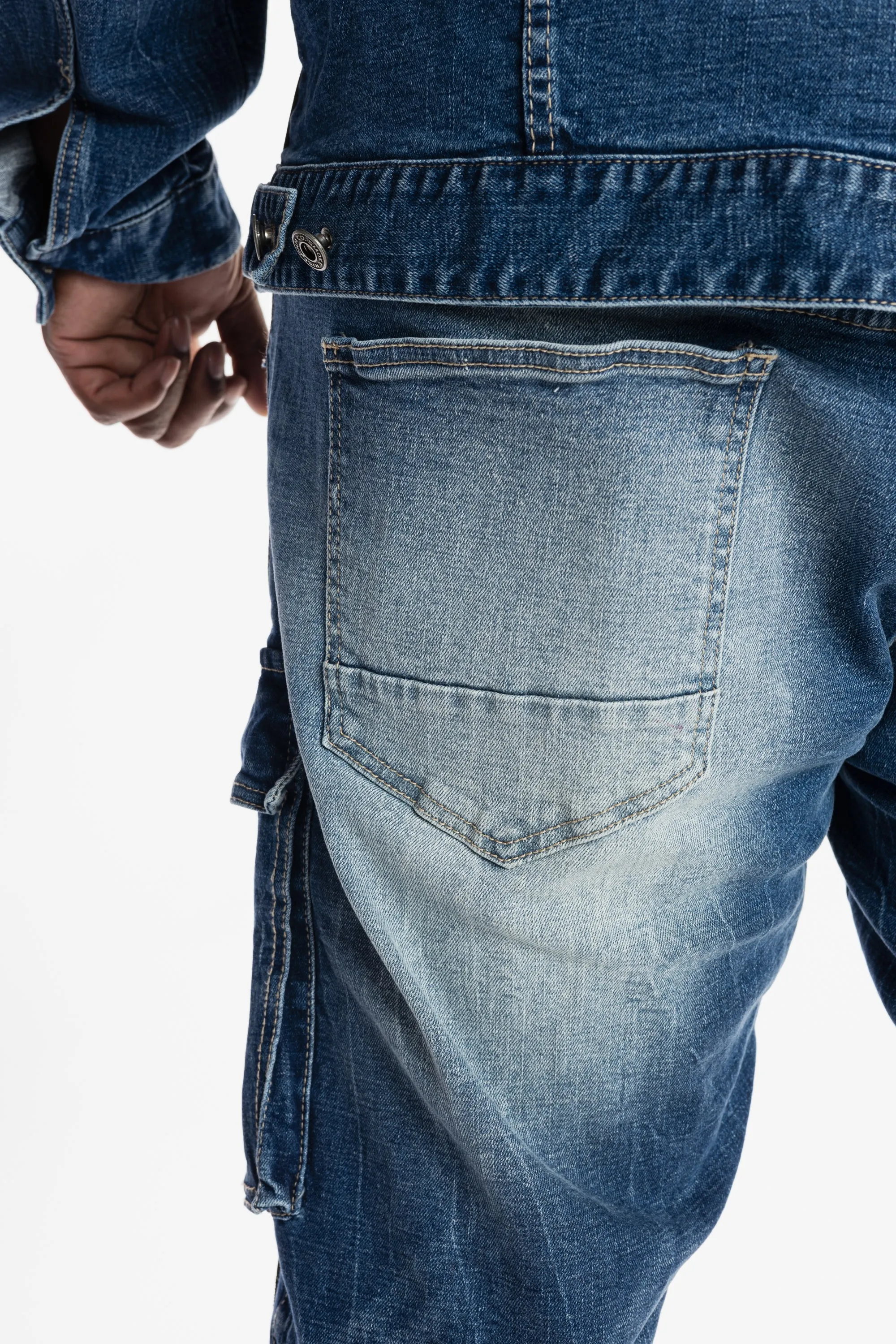 Big and Tall Utility Fashion Jeans - Bristol Blue