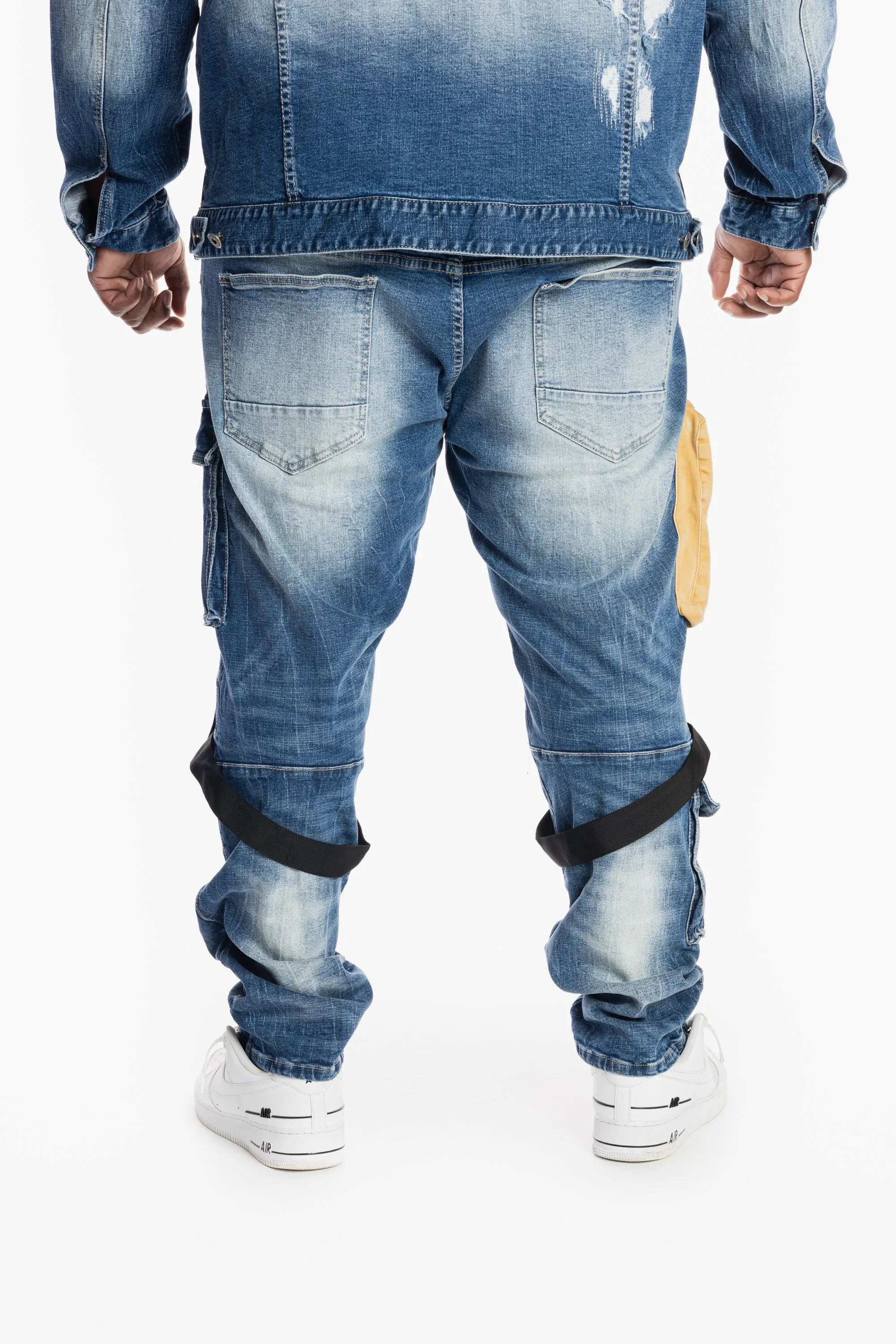 Big and Tall Utility Fashion Jeans - Bristol Blue