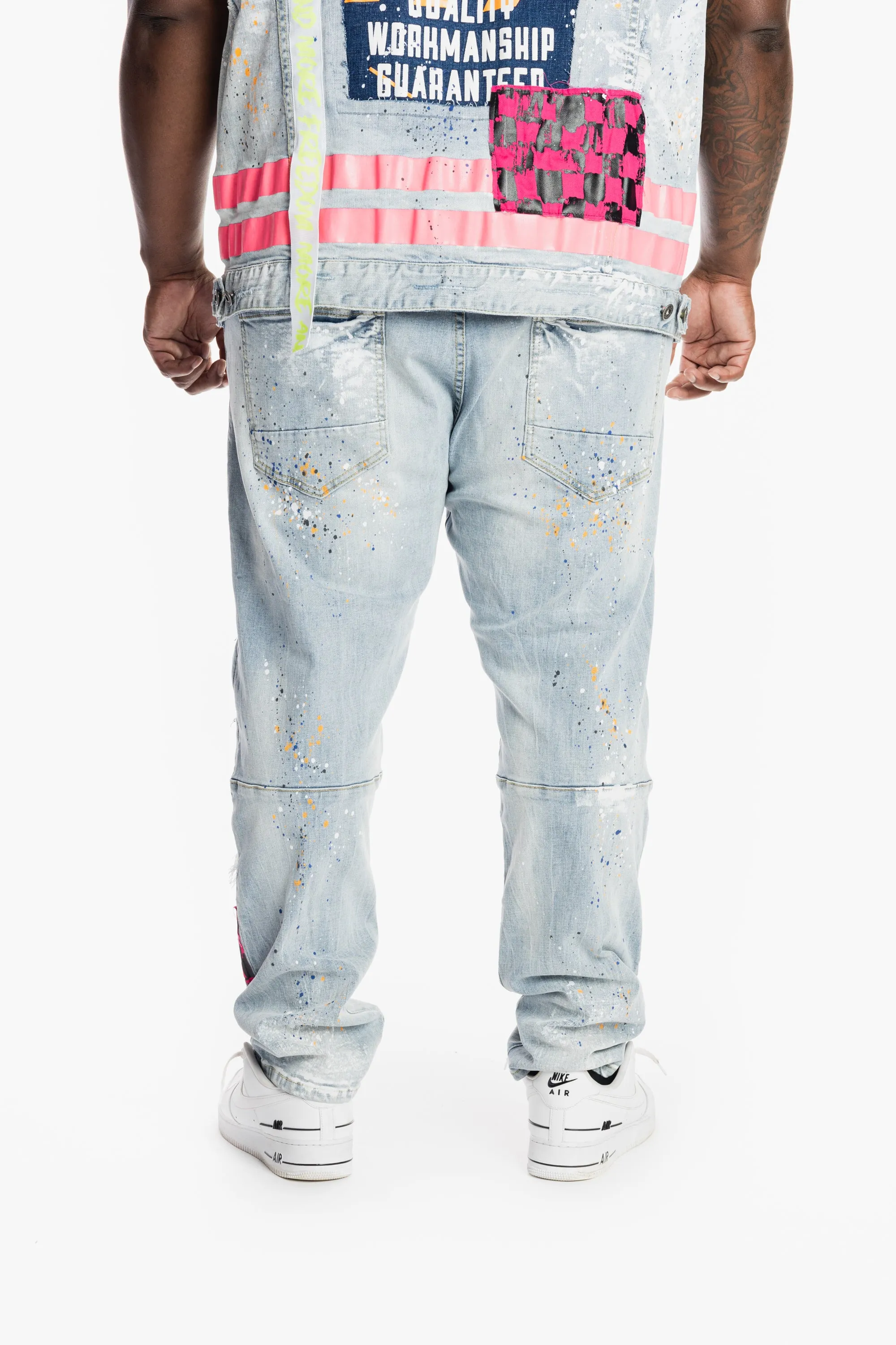 Big and Tall Utility Fashion Jeans - Montauk Blue