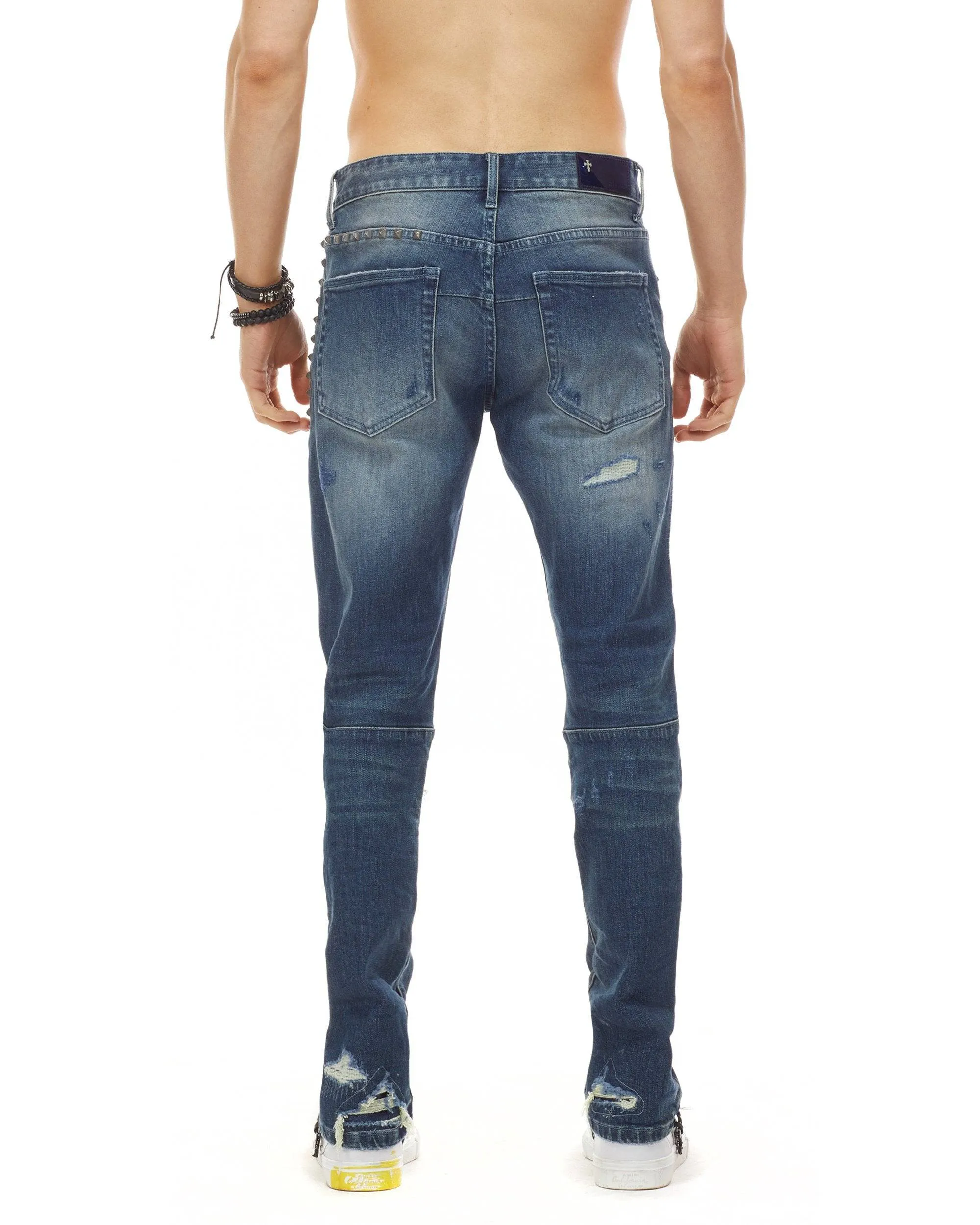 Bleunoir Antique Stud Jeans - Mode Blue