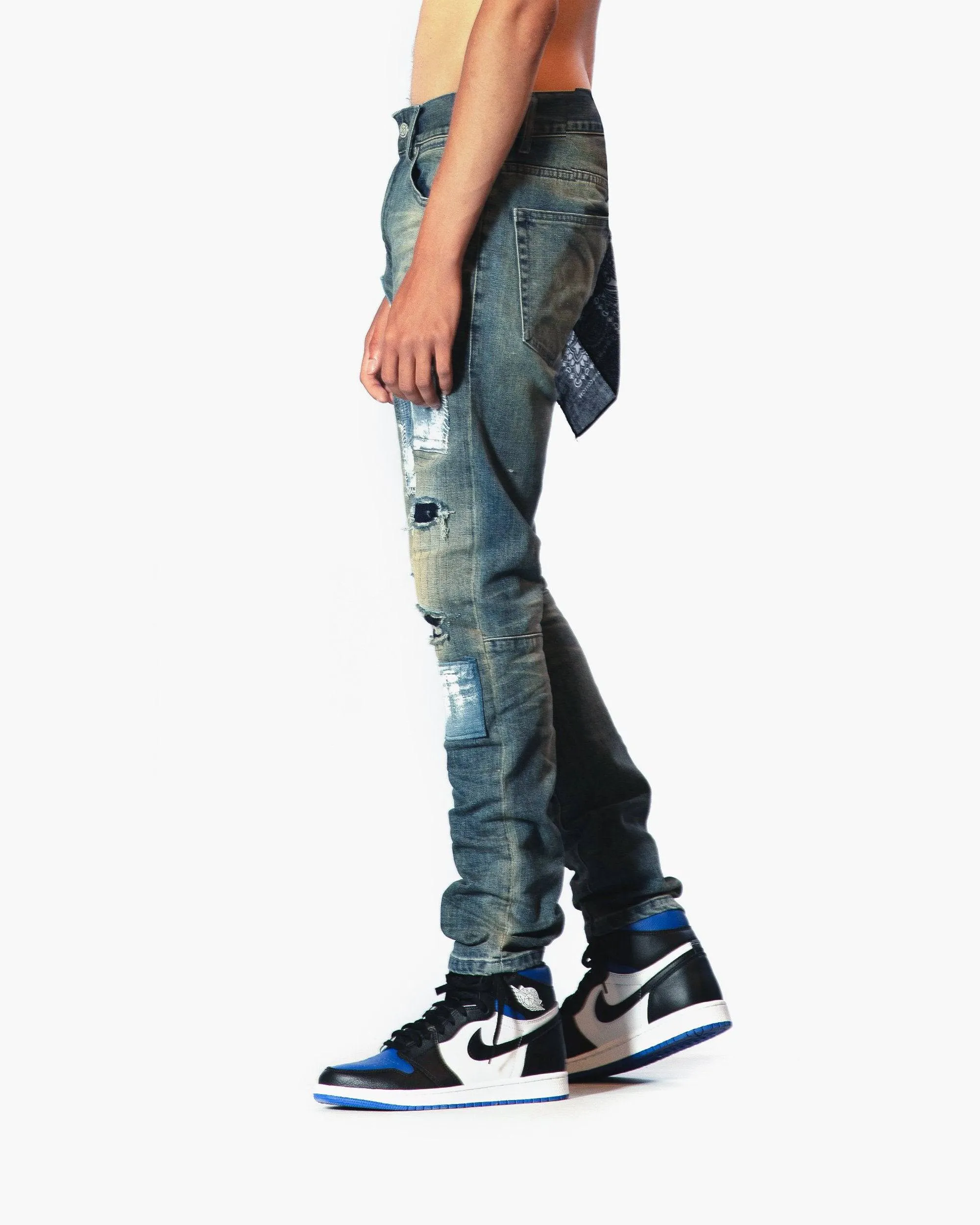 Bleunoir Denim Patchwork Jeans - Mystic Blue