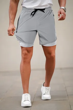 Buy $80 Free Shipping Men's Fitness Short - Light Grey（Presale)