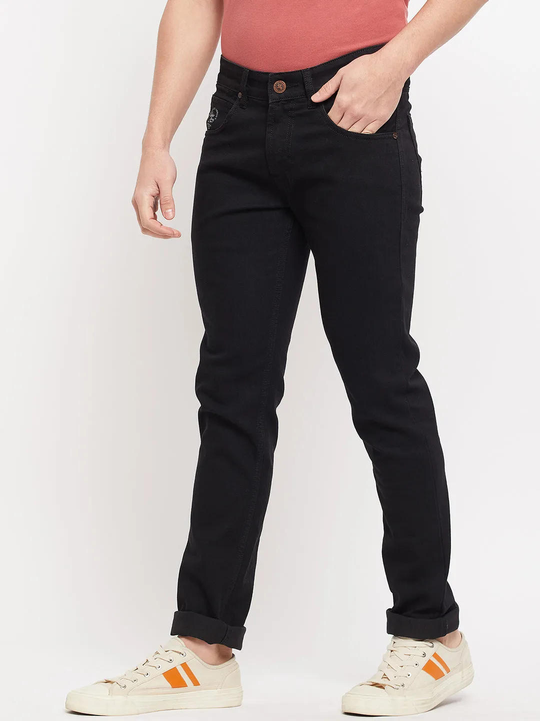 Cantabil  Men Black Denim