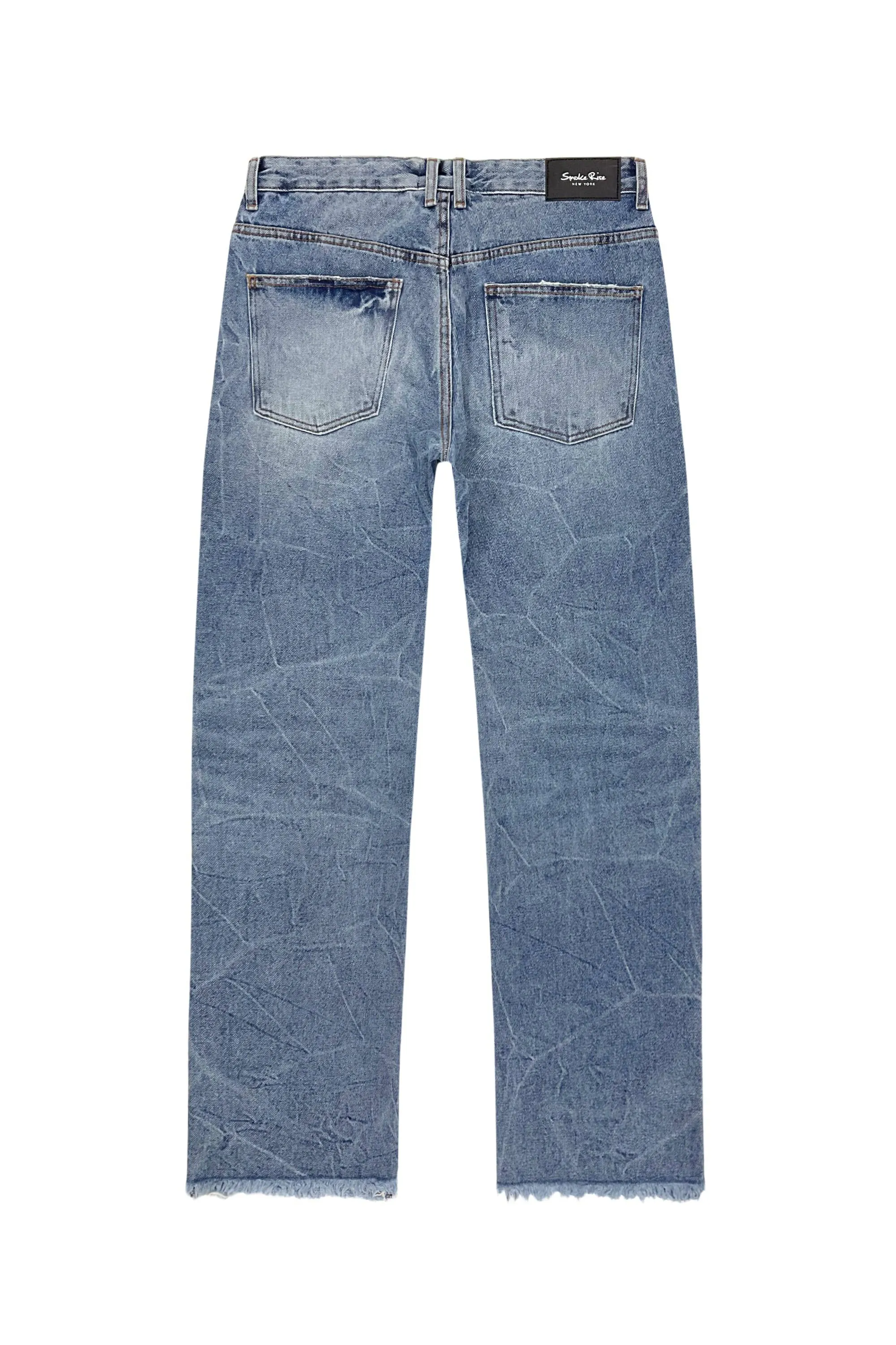 Doodling Cut Denim Pants - Intense Blue