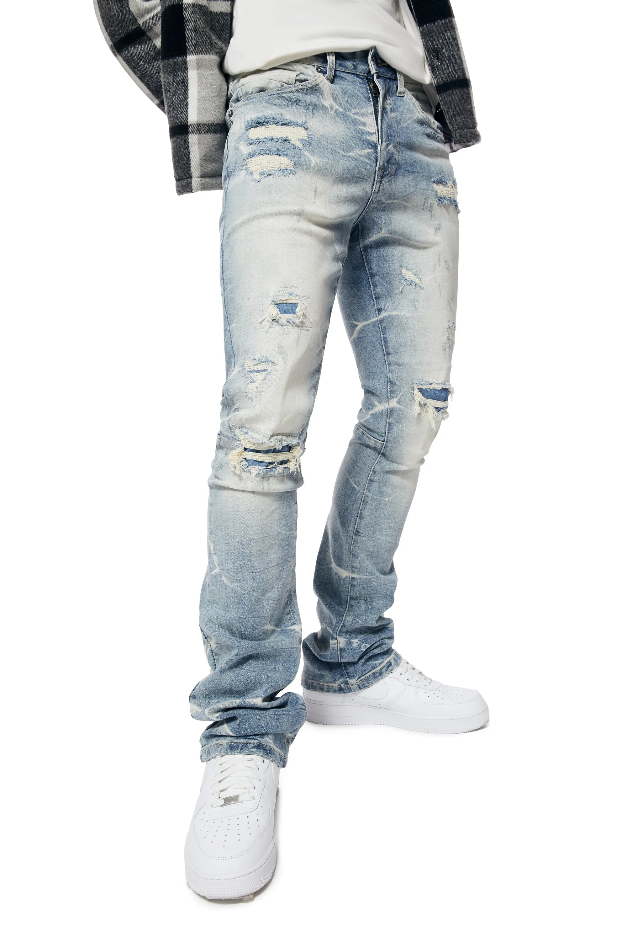 Essential Stacked Denim Jeans - Bergen Blue