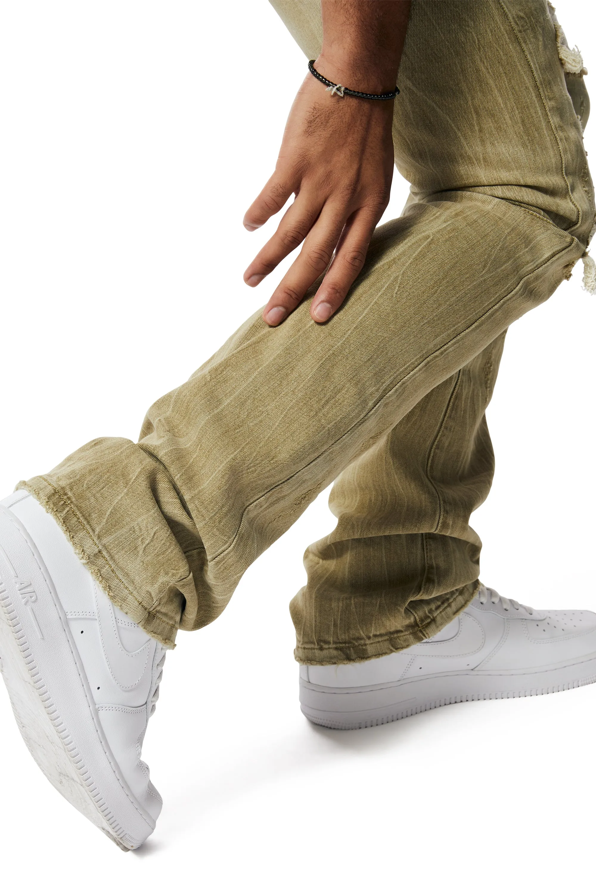 Essential Stacked Denim Jeans - Light Oak