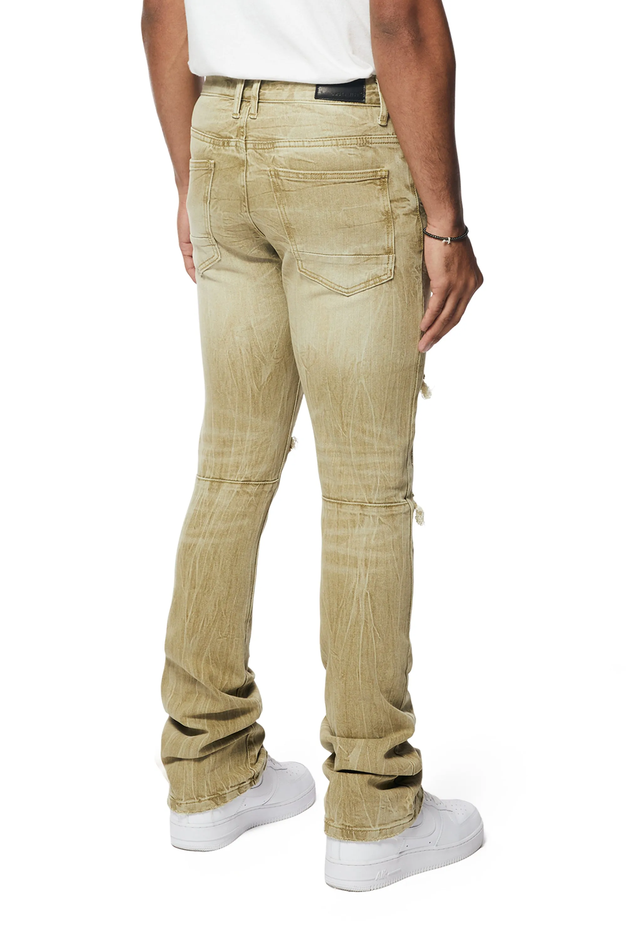 Essential Stacked Denim Jeans - Light Oak