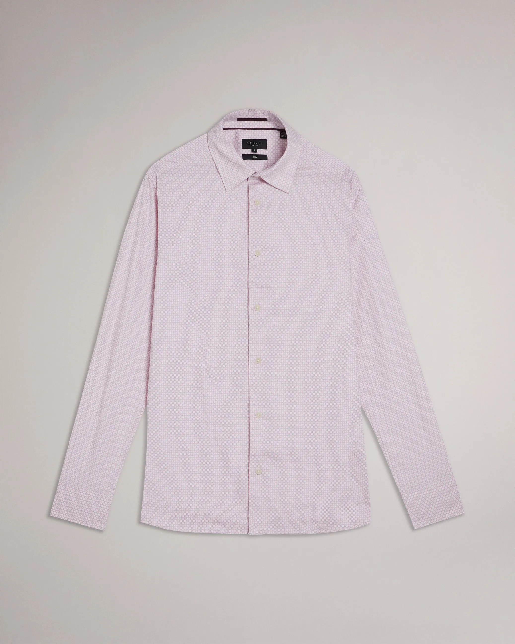 Faenza Long Sleeve Geometric Shirt Pink