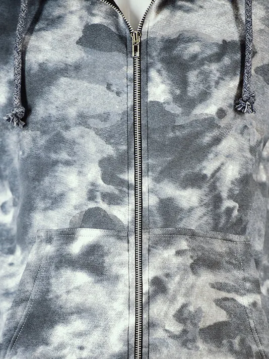 Grey Tie & Dye Hoodie