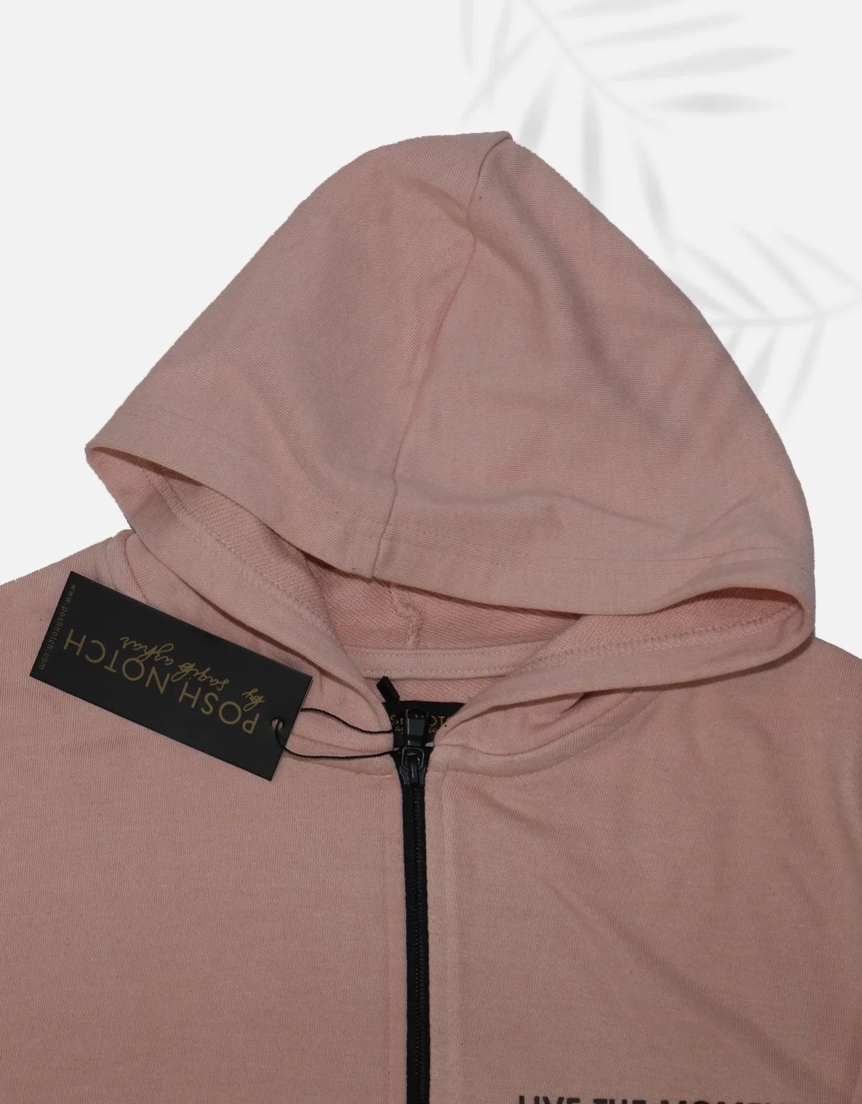 Men Nude Brown Zipper Hoodie