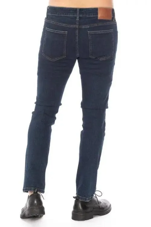 Men's Jeans Slim Fit Tapered Dark Blue