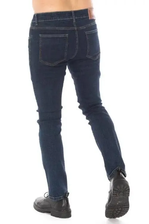 Men's Jeans Slim Fit Tapered Dark Blue