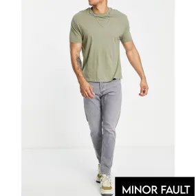 (Minor Fault) Grey Slim Tapered Jeans