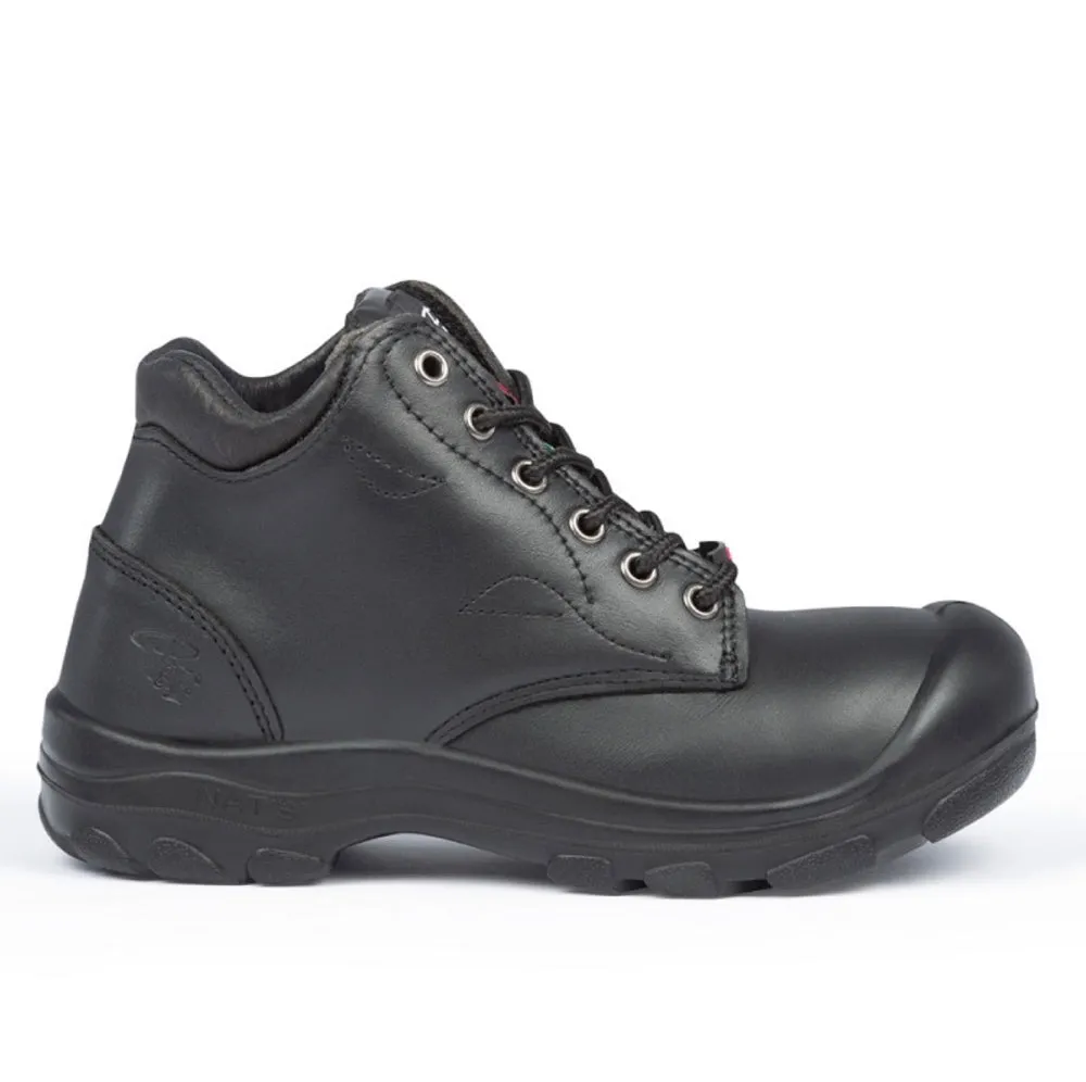 P&F S559 Women's 6 Steel Toe Leather Work Boot - Black