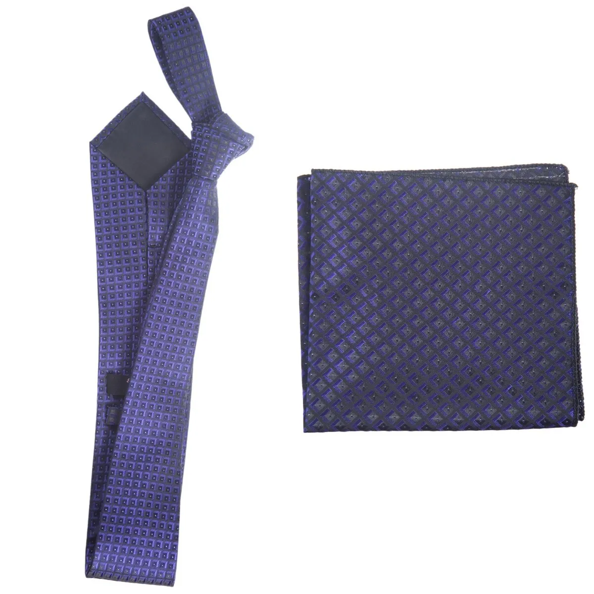 Self Tie  Classic Windsor Necktie and Pocket  Square Paisley Jacquard