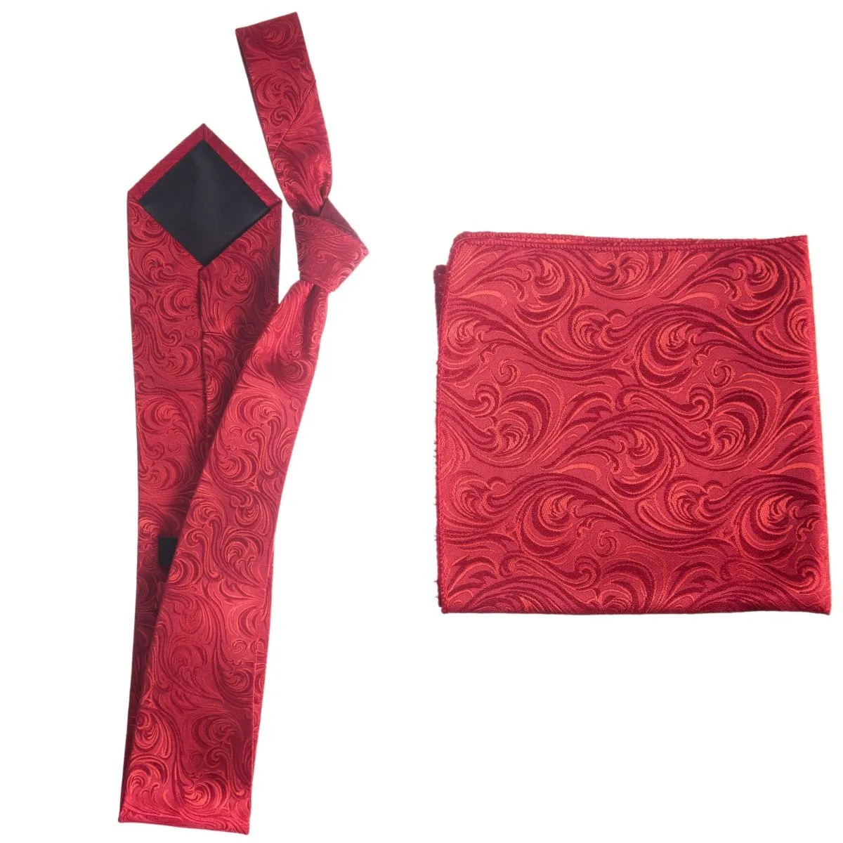 Self Tie  Classic Windsor Necktie and Pocket  Square Paisley Jacquard