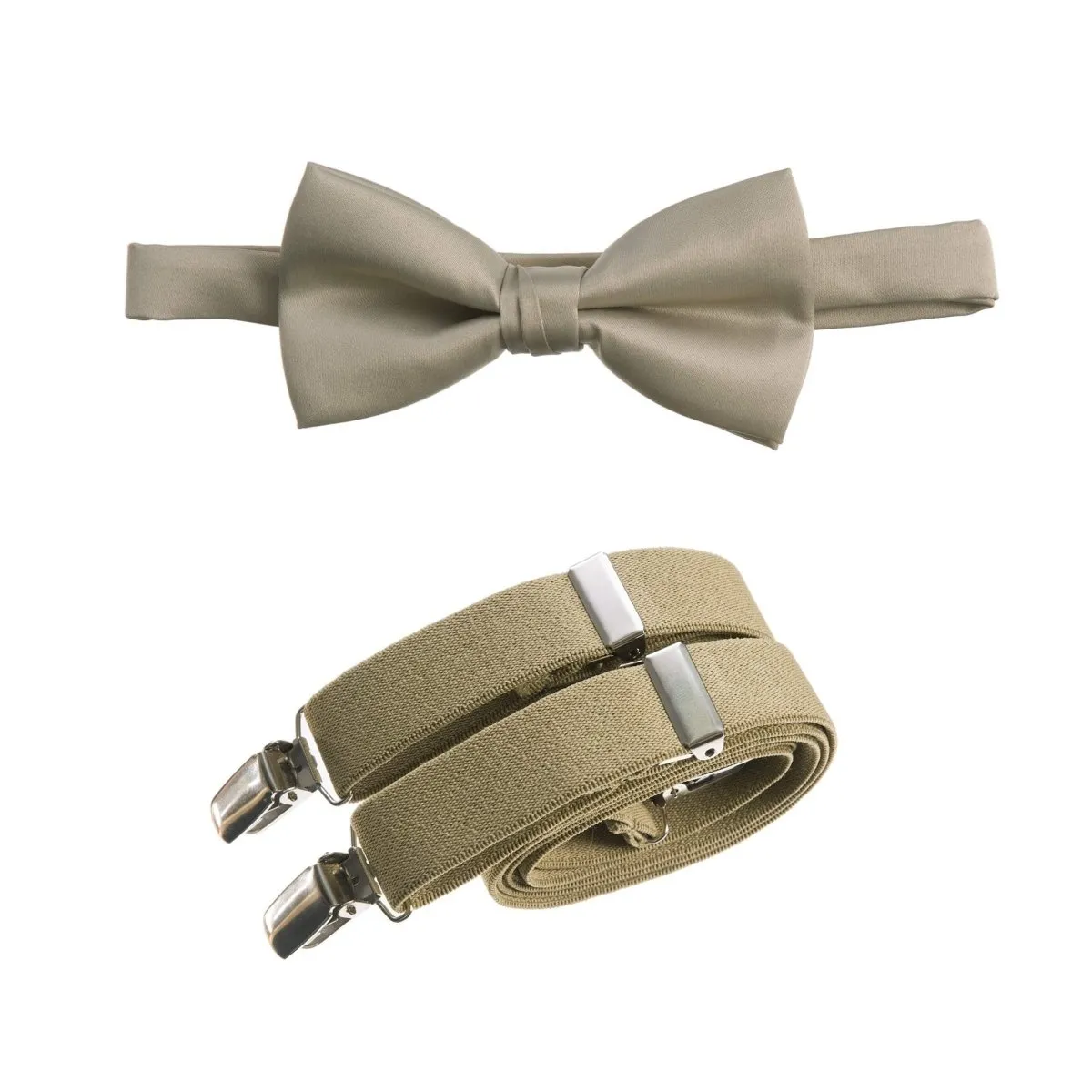 Pre-tied Bow Tie and Adjustable Stretch Suspender Sets