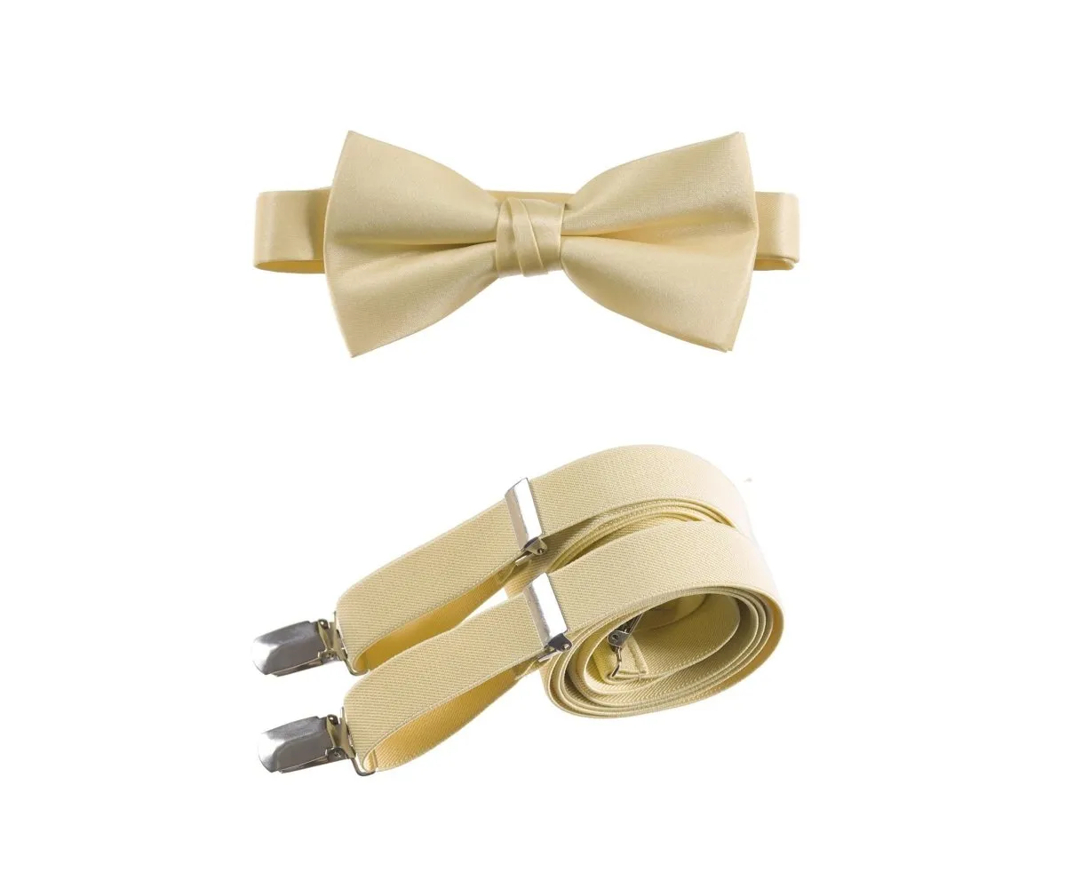 Pre-tied Bow Tie and Adjustable Stretch Suspender Sets