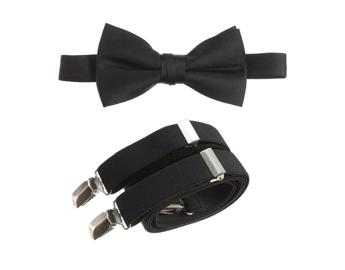 Pre-tied Bow Tie and Adjustable Stretch Suspender Sets