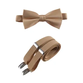 Pre-tied Bow Tie and Adjustable Stretch Suspender Sets