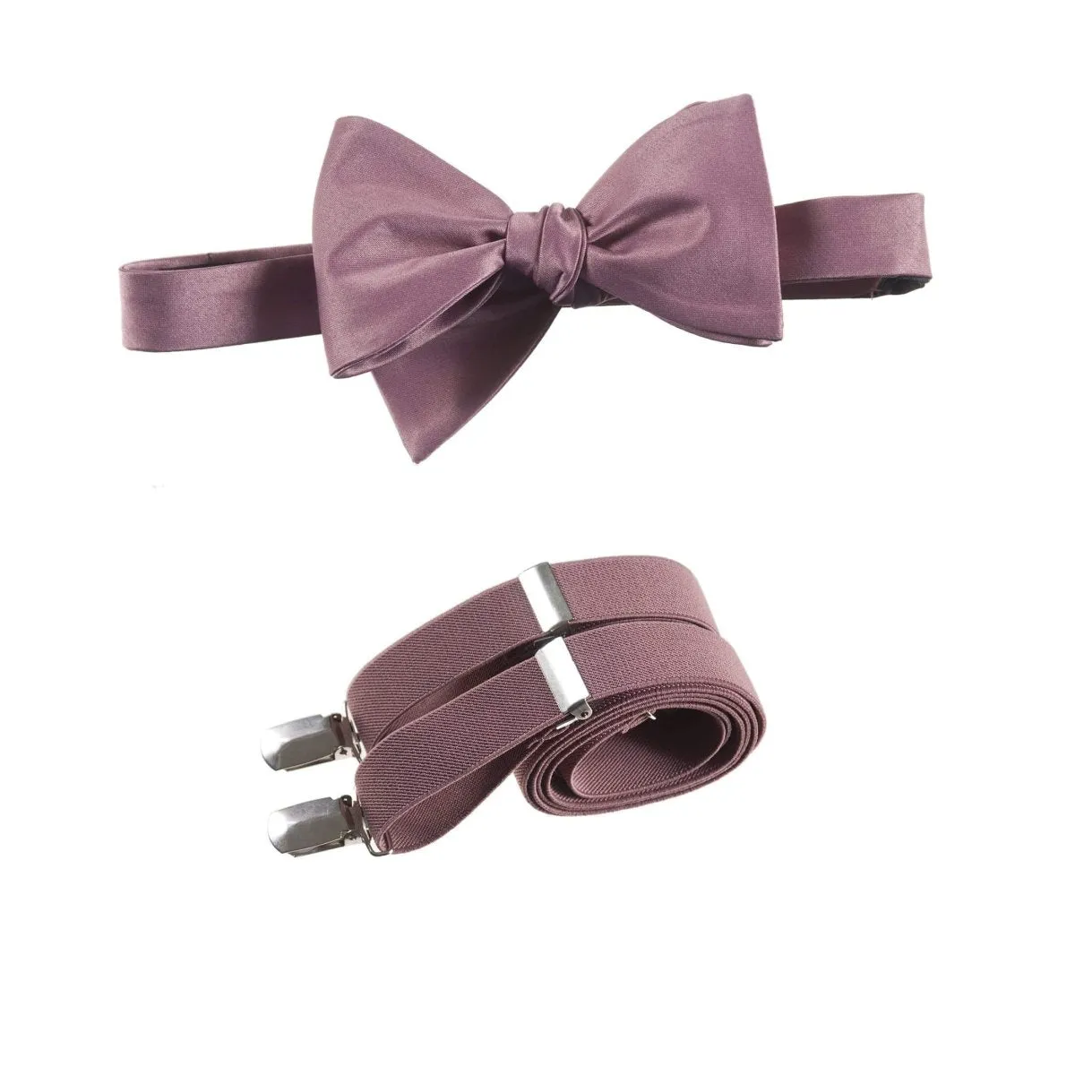 Self-Tie Bow Tie and Suspender Set for Adults