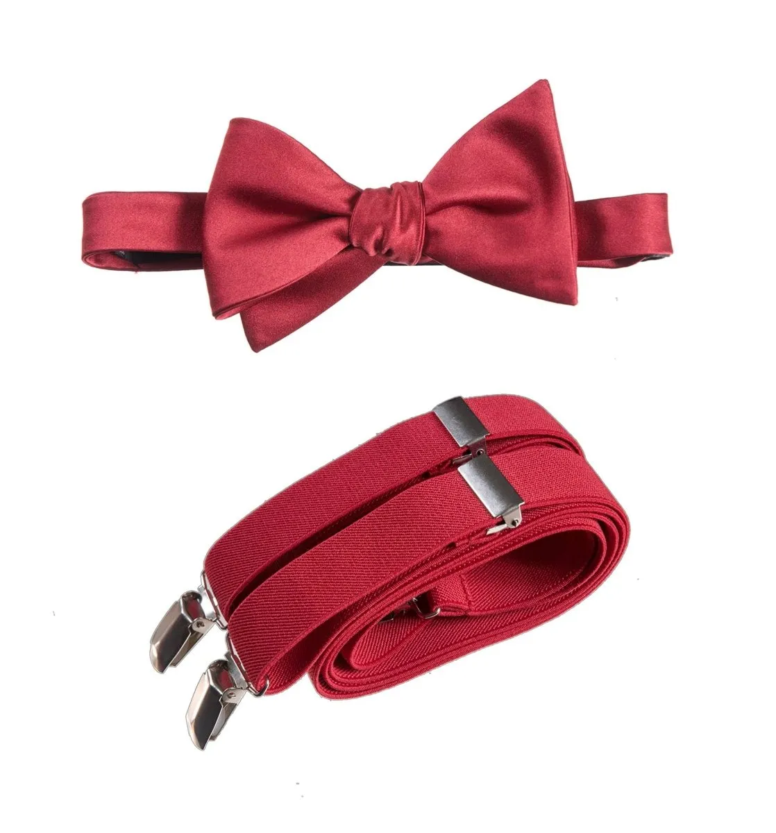 Self-Tie Bow Tie and Suspender Set for Adults