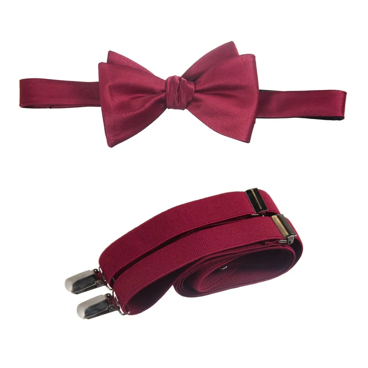 Self-Tie Bow Tie and Suspender Set for Adults