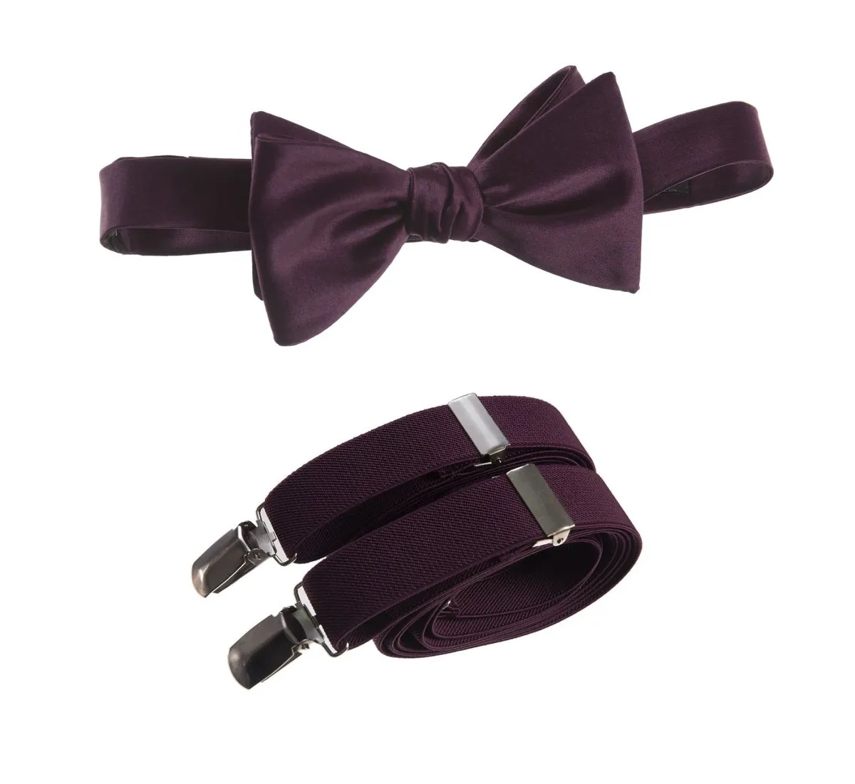 Self-Tie Bow Tie and Suspender Set for Adults