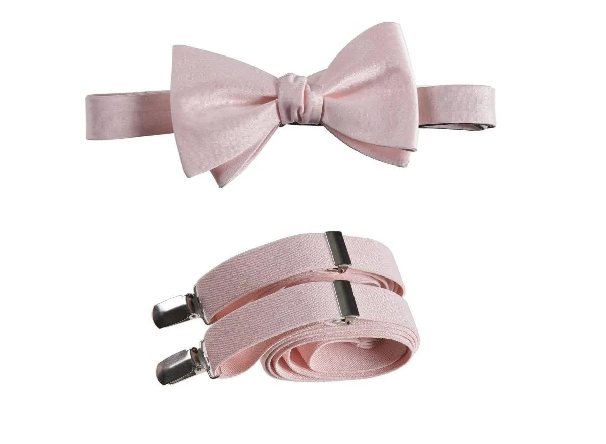 Self-Tie Bow Tie and Suspender Set for Adults