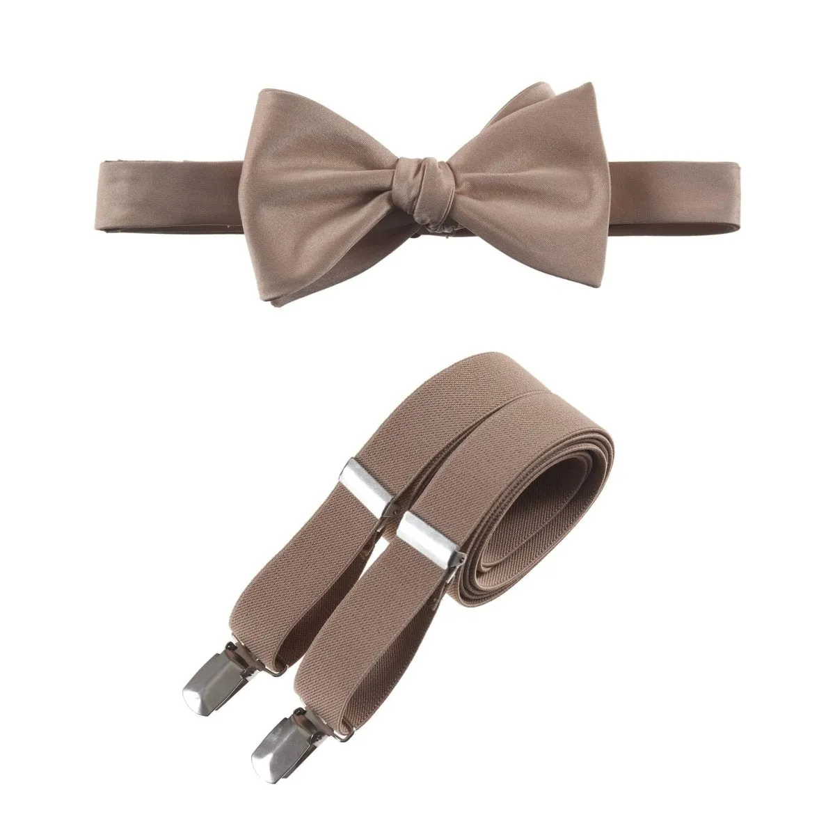 Self-Tie Bow Tie and Suspender Set for Adults