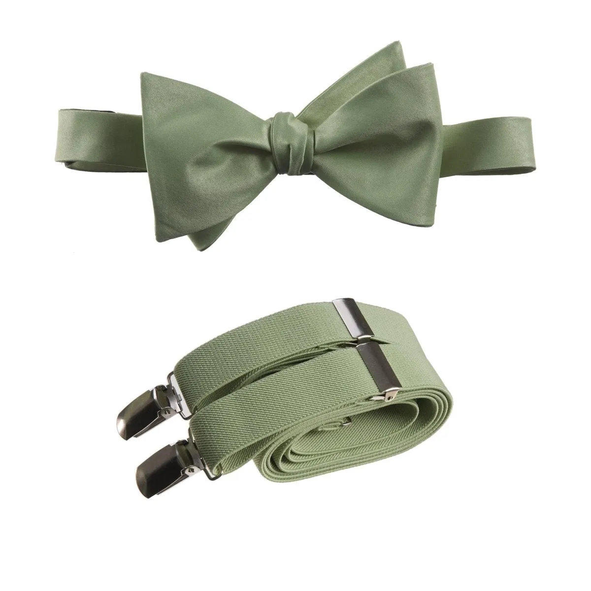 Self-Tie Bow Tie and Suspender Set for Adults