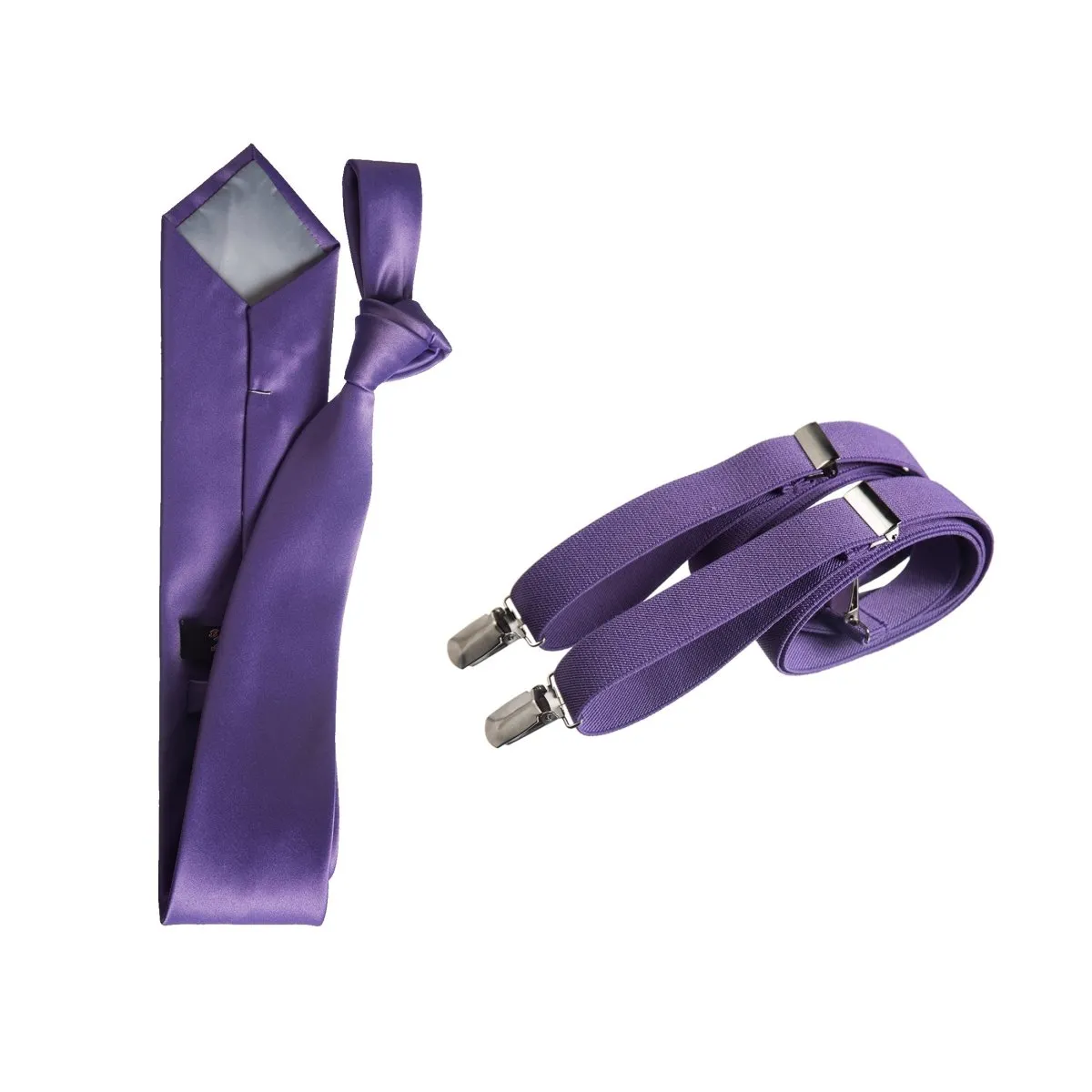 Self-Tie Windsor Necktie with Matching  Suspender - Tuxgear Inc.