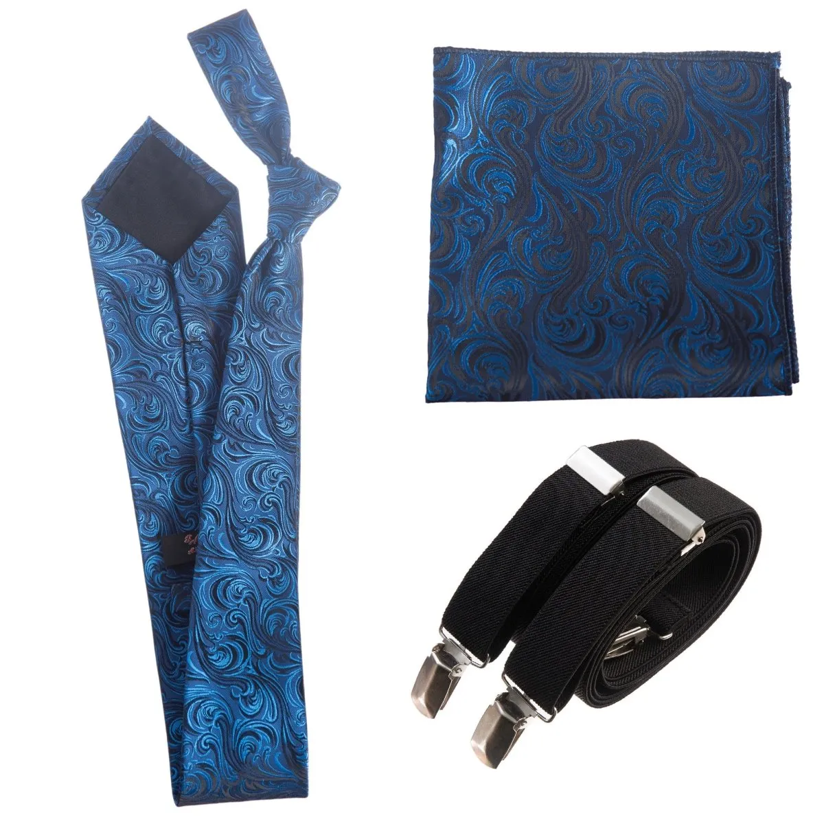 Tuxgear Inc Self-Tie Paisley Jacquard Windsor Necktie Set for Weddings & Events