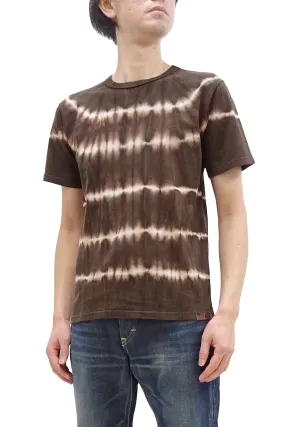 Studio D'artisan Tie Dye T-Shirt Men's Natural Dye Amami Dorozome Short Sleeve Tie-Dye Tee 8094B Brown