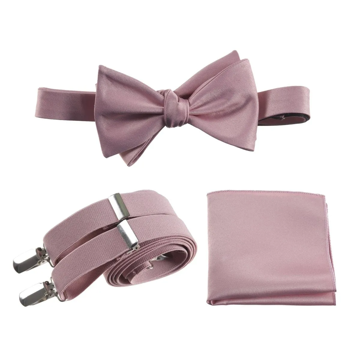 Tuxgear Inc | Men's & Boys Matching Set: Bow Tie, Suspenders & Pocket Square