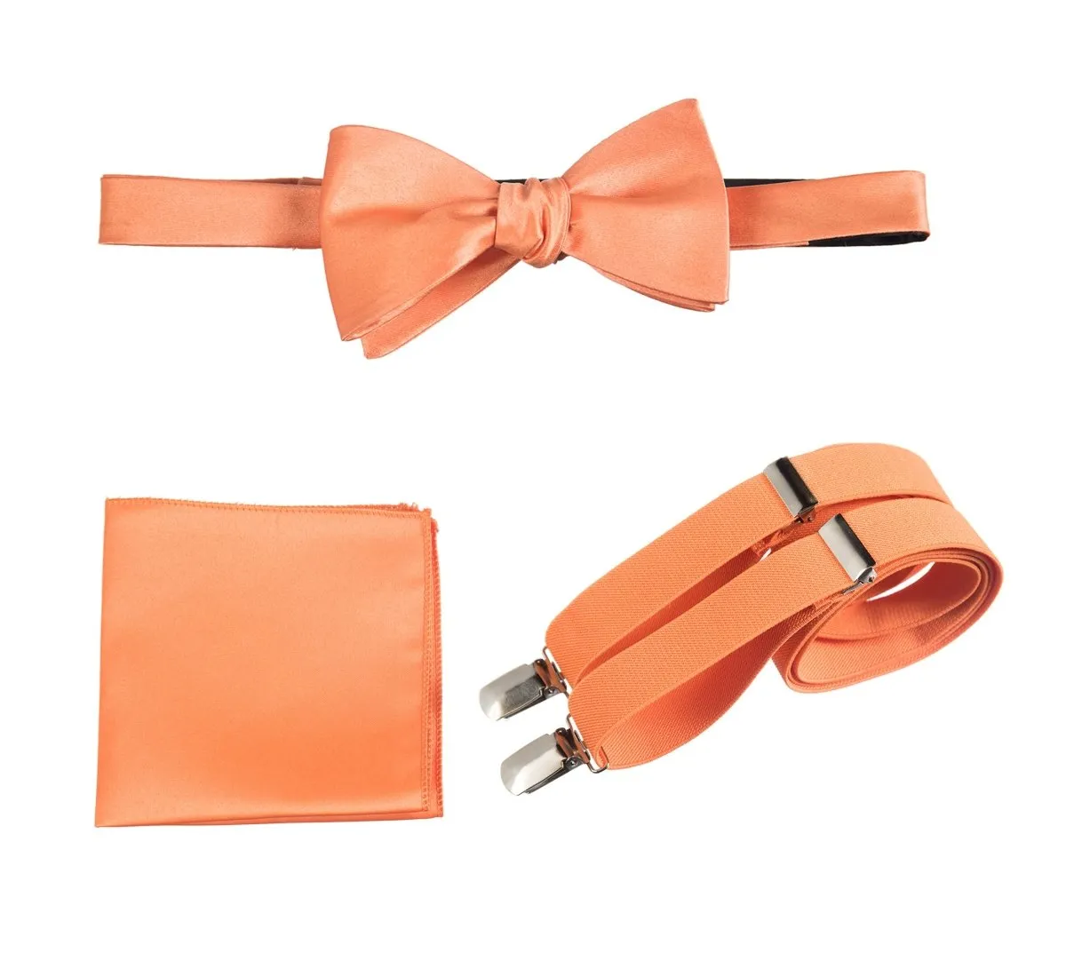 Tuxgear Inc | Men's & Boys Matching Set: Bow Tie, Suspenders & Pocket Square